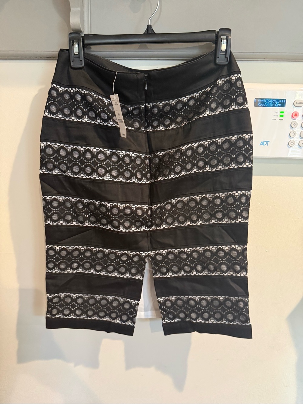 Black Lace Trim Women’s Pencil Skirt